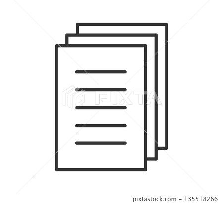 Simple document icon illustration vector 135518266