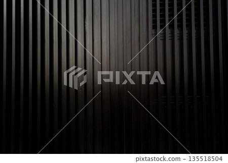 Dark striped slats wall texture with vertical lines Dark striped slats wall texture with vertical lines 135518504