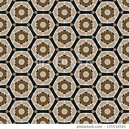 Beige Black Olive Color Abstract Geometric Seamless Pattern Background, Surface Pattern Illustration for Wallpaper and Fabric Design Beige Black Olive Color Abstract Geometric Seamless Pattern Background, Surface Pattern Illustration for Wallpaper and Fabric Design 135518581