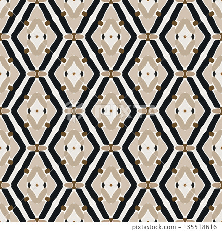 Beige Black Olive Color Abstract Geometric Seamless Pattern Background, Surface Pattern Illustration for Wallpaper and Fabric Design Beige Black Olive Color Abstract Geometric Seamless Pattern Background, Surface Pattern Illustration for Wallpaper and Fabric Design 135518616