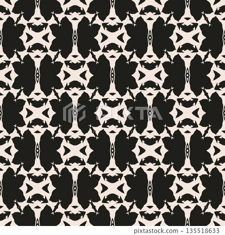 Beige Black Olive Color Abstract Geometric Seamless Pattern Background, Surface Pattern Illustration for Wallpaper and Fabric Design 135518633