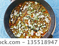 Mediterranean aubergine pan 135518947