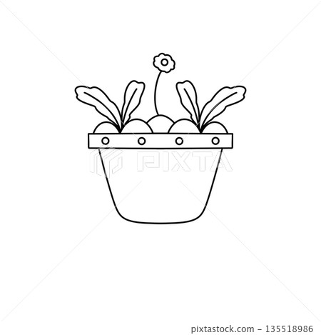 A potted plant with a flower in it 135518986