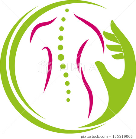 Human, person, spine, massage, orthopedics, physiotherapy, medicine, logo 135519005