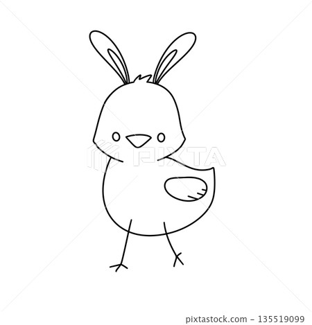 A cute rabbit with a bird on its head A cute rabbit with a bird on its head 135519099