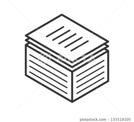 Vector illustration of a large pile of documents 135519105