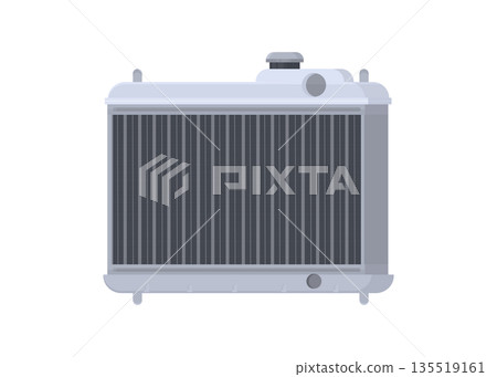 Car engine cooling radiator stock illustration 135519161