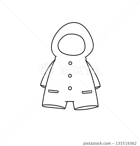 A white drawing of a person wearing a coat and shorts A white drawing of a person wearing a coat and shorts 135519362