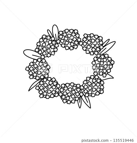 A black and white drawing of a flower arrangement with a white background A black and white drawing of a flower arrangement with a white background 135519446