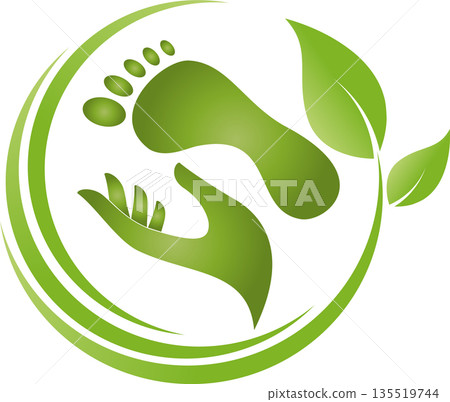 Hand, foot, foot care, podiatry, massage, logo Hand, foot, foot care, podiatry, massage, logo 135519744