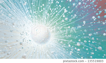 Particles Spread Outward From a Central Point, Illustrating the Concept of Entropy Particles Spread Outward From a Central Point, Illustrating the Concept of Entropy 135519803