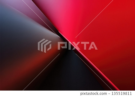 Abstract Layout of Red and Black Color Fields Creating a Striking Visual Contrast in Design 135519811