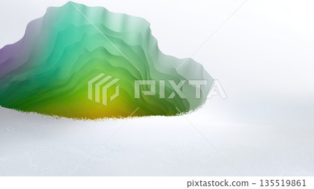 Corporate Climate Strategy Scene With Green Design Elements on White Background 135519861