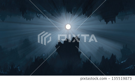 Deep Sea Inspired Minimal Environment With Light Beams and Shadows in an Underwater Setting 135519873