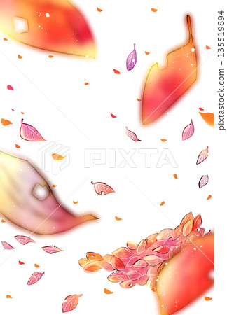 Vertical background of falling leaves 135519894