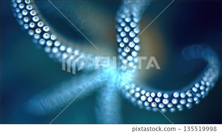 Closeup View of a Blurred Underwater Creature With a Unique Texture and Shapes Closeup View of a Blurred Underwater Creature With a Unique Texture and Shapes 135519998