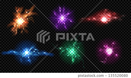 Thunder light. Red and yellow energy effect or glowing power ball. Gold flash bolt lightening. Magic storm burst. Thunderstorm strike. Thunderbolt blast. Vector electric shine spheres set Thunder light. Red and yellow energy effect or glowing power ball. Gold flash bolt lightening. Magic storm burst. Thunderstorm strike. Thunderbolt blast. Vector electric shine spheres set 135520080