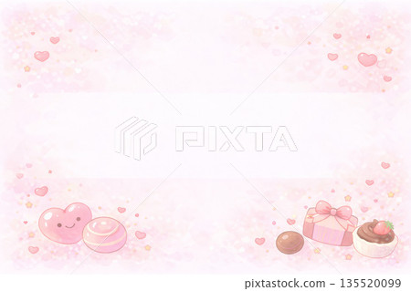 Valentine Series: Valentine background with left and right alignment and center margin 135520099