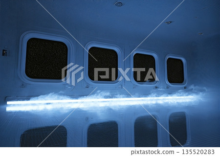 Biotech Incubator Shows Glowing Cultures in a Clean Lab Environment 135520283