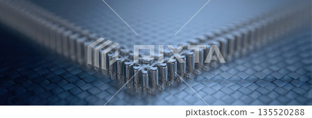 Close up View of a Microchip With Organic Integration in a Scientific Setting With Clear Details Close up View of a Microchip With Organic Integration in a Scientific Setting With Clear Details 135520288