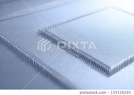 Close up View of an Advanced Microchip With Integrated Organic Material Technology 135520293
