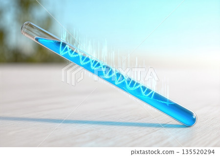 Close up View of DNA Analysis Device Scanning Genetic Material in Laboratory Setting 135520294