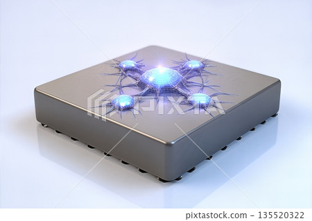 High Precision Microchip Design Featuring Organic Cell Structure With Advanced Connectivity Options High Precision Microchip Design Featuring Organic Cell Structure With Advanced Connectivity Options 135520322