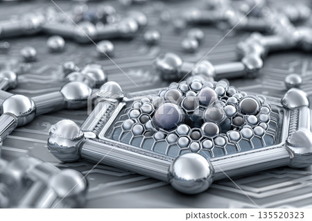 High Precision Microchip Features Organic Cell Structure for Advanced Technology Applications High Precision Microchip Features Organic Cell Structure for Advanced Technology Applications 135520323