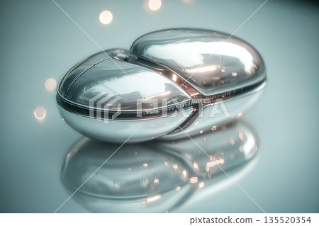 Cybernetic Implant Representing Transhumanism on a Reflective Surface in a Modern Setting Cybernetic Implant Representing Transhumanism on a Reflective Surface in a Modern Setting 135520354