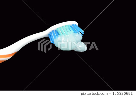 Toothbrush with toothpaste. Toothbrush with toothpaste. 135520691