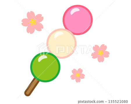 Spring three-color dumpling illustration material Spring three-color dumpling illustration material 135521080