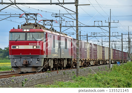 Tohoku Main Line Higashiwashimiya-Kurihashi JR Freight EH500-61 (Sendai) 135521145