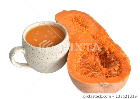 A cup of pumpkin juice A cup of pumpkin juice 135521339
