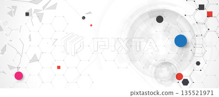 Futuristic medical and science background, DNA strands, connected neural web Futuristic medical and science background, DNA strands, connected neural web 135521971