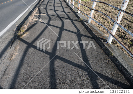 Curved sidewalk guardrail Curved sidewalk guardrail 135522121