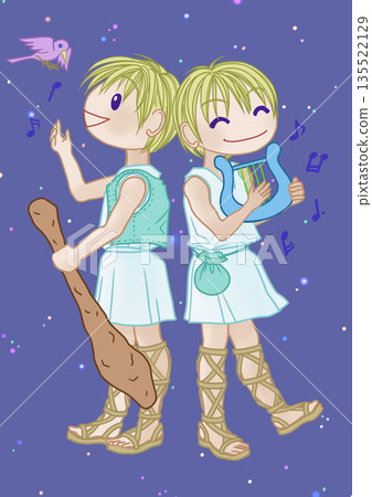 十二星座迷你人物夜空雙子座 135522129