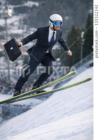 跳台滑雪商業形象 跳台滑雪商業形象 135522142