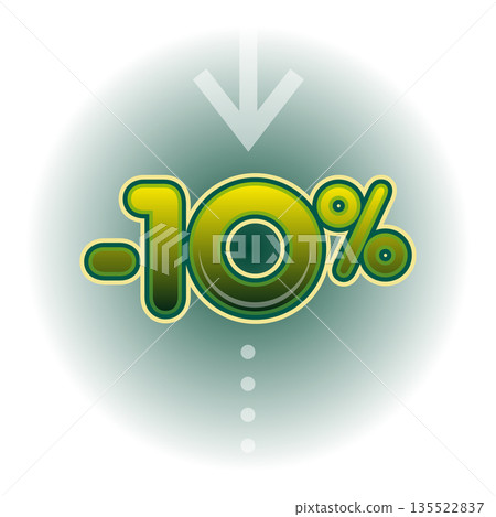 Percentage reduction on a gradient background 135522837