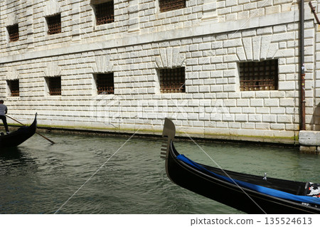 Gondolas on the Canals of Venice, Italy Gondolas on the Canals of Venice, Italy 135524613