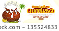Pongal festival poster or banner design with decorated clay pot vector illustration. translate happy pongal tamil text. 135524833