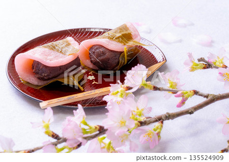 [春季食材] 櫻餅、關東風櫻餅 [食材] 135524909