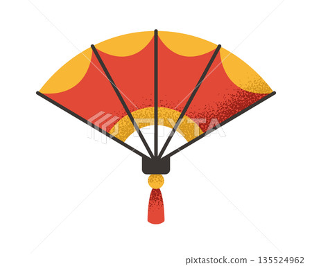 Chinese paper fan geometric element Chinese paper fan geometric element 135524962