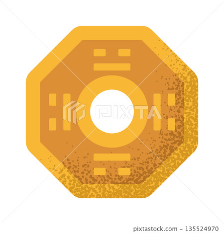Traditional coin Chinese geometric symbol 135524970