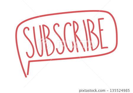 Subscribe speech bubble blogging element Subscribe speech bubble blogging element 135524985