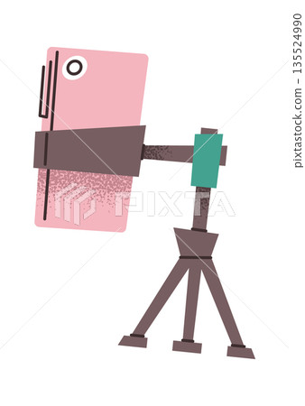 Blogger mobile phone on tripod Blogger mobile phone on tripod 135524990