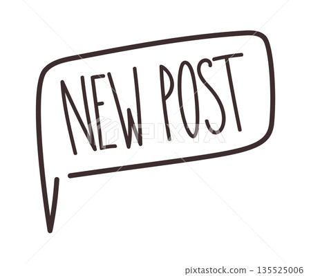 New post speech bubble symbol New post speech bubble symbol 135525006