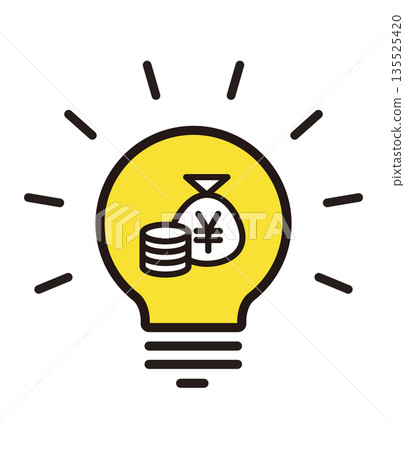 電費單、水電費單圖示。燈泡圖示。節能、電力、生活開支設計。 電費單、水電費單圖示。燈泡圖示。節能、電力、生活開支設計。 135525420