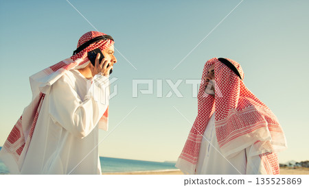 Sheik Having A Positive Business Call 135525869