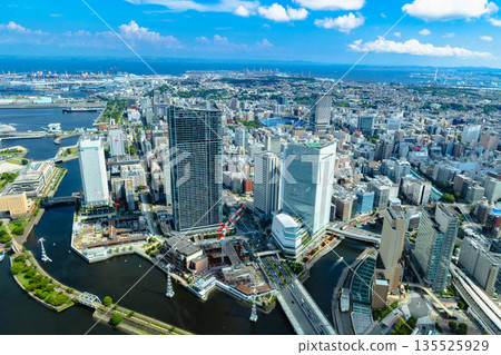 Yokohama city seen from the Landmark Tower 135525929