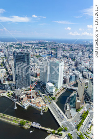 Yokohama city seen from the Landmark Tower 135526117
